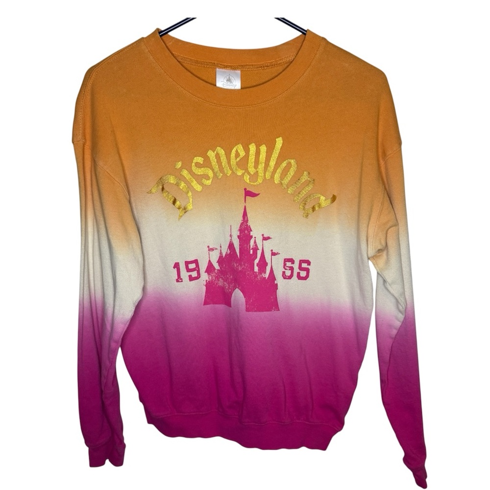 Disneyland Gradient Pink and Orange Crewneck Sweatshirt Womens XS